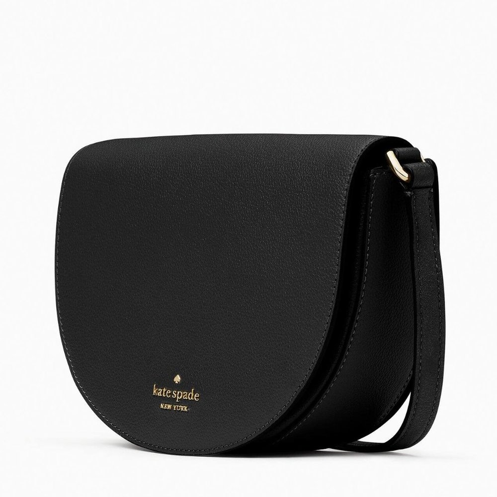 New Kate Spade Luna Crescent Crossbody bag Leather Black - Picture 2 of 5